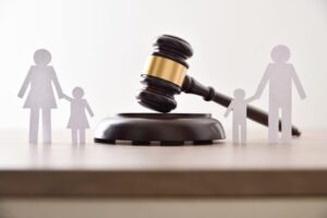 Wooden Gavel separates family | Child Custody